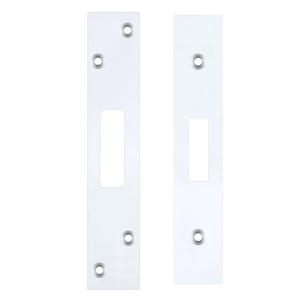 High quality image of the Zoo Hardware - Spare Acc Pk for UK Dead Locks - *BLANK* - contains Forend, Strike and Fixing Screws - Polished Chrome | Sku. zlap11bcp | available to order from Trade Door Handles.