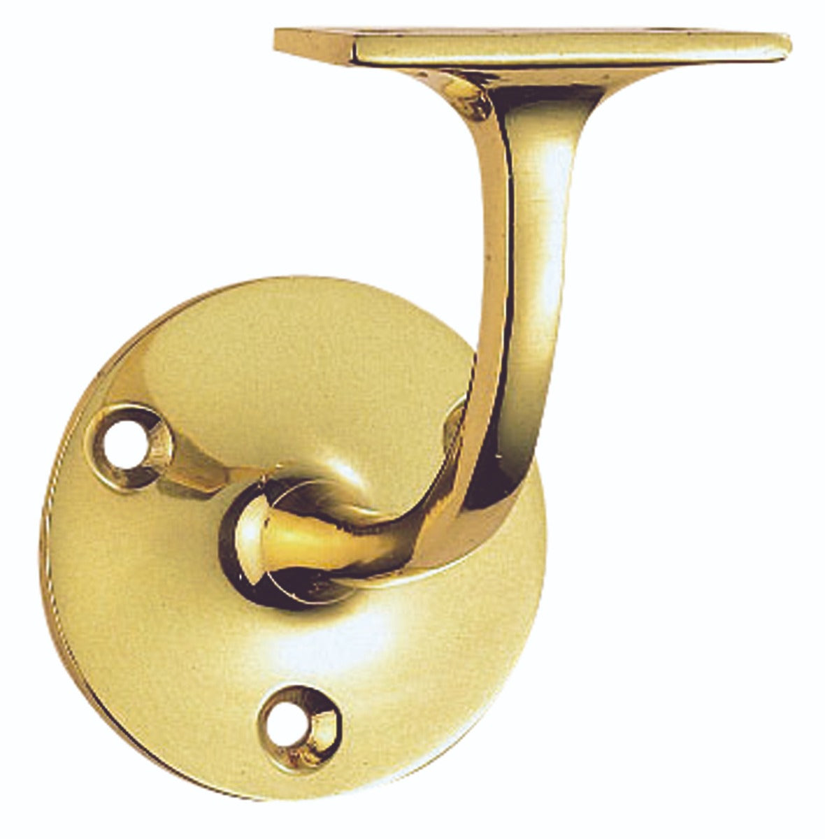 High quality image of Carlisle Brass - Lightweight Handrail Bracket - Polished Brass | Sku. aa85 | Trade Door Handles.