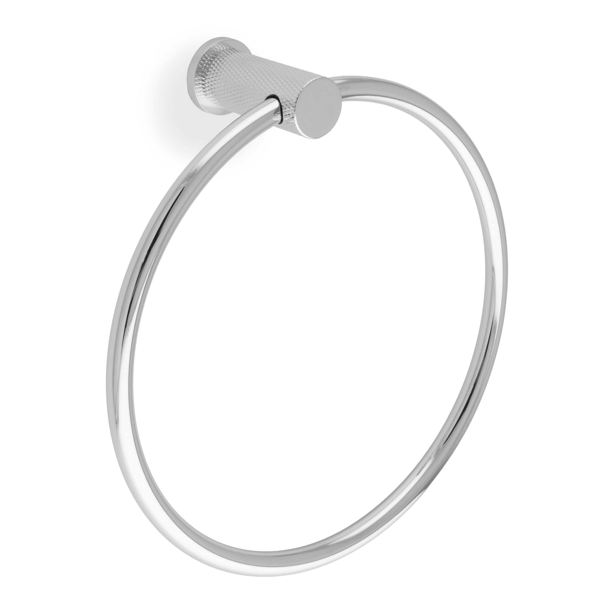 Alexander & Wilks Accessories Polished Chrome / Towel Rings Alexander & Wilks - Brunel Diamond Knurled Towel Ring - Polished Chrome