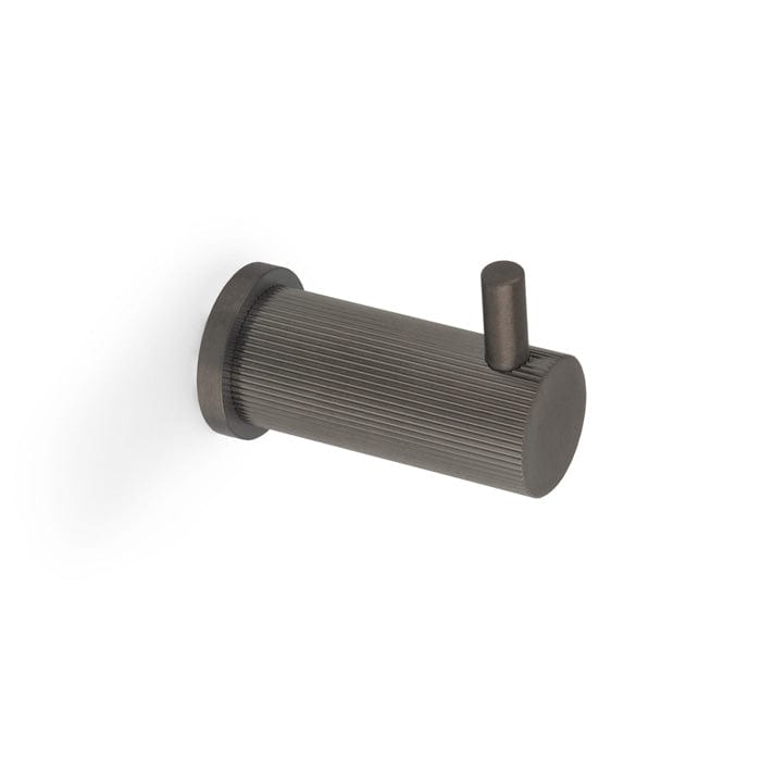 Alexander & Wilks Accessories Dark Bronze PVD / Single Coat Hooks Alexander & Wilks Brunel Reeded Coat Hook - Dark Bronze PVD