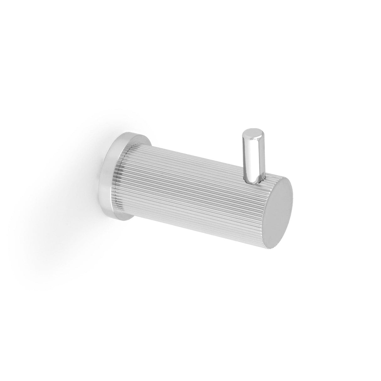 Alexander & Wilks Accessories Polished Chrome / Single Coat Hooks Alexander & Wilks Brunel Reeded Coat Hook - Polished Chrome