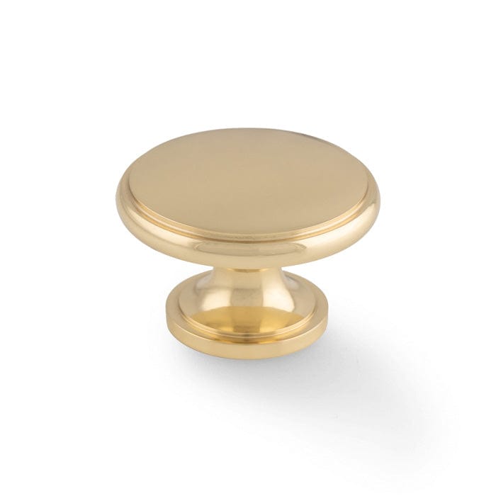 Alexander & Wilks Cabinet Hardware Polished Brass / Cabinet Knobs Alexander & Wilks - Cambridge Round Cupboard Knob - Polished Brass