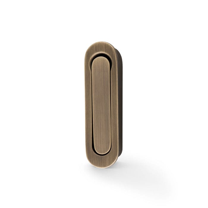 Alexander & Wilks Door Furniture Antique Brass / Door Edge Pull Alexander & Wilks - Radius Sliding Door Edge Pull - Antique Brass