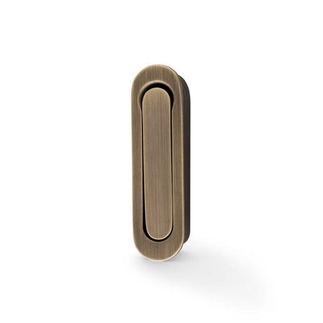 Alexander & Wilks Door Furniture Antique Brass / Door Edge Pull Alexander & Wilks - Radius Sliding Door Edge Pull - Antique Brass