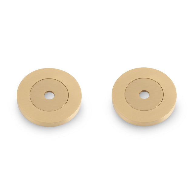 Alexander & Wilks Door Furniture Satin Brass PVD / Rose Packs Alexander & Wilks Rose Packs to Suit Pull Handles - Satin Brass PVD