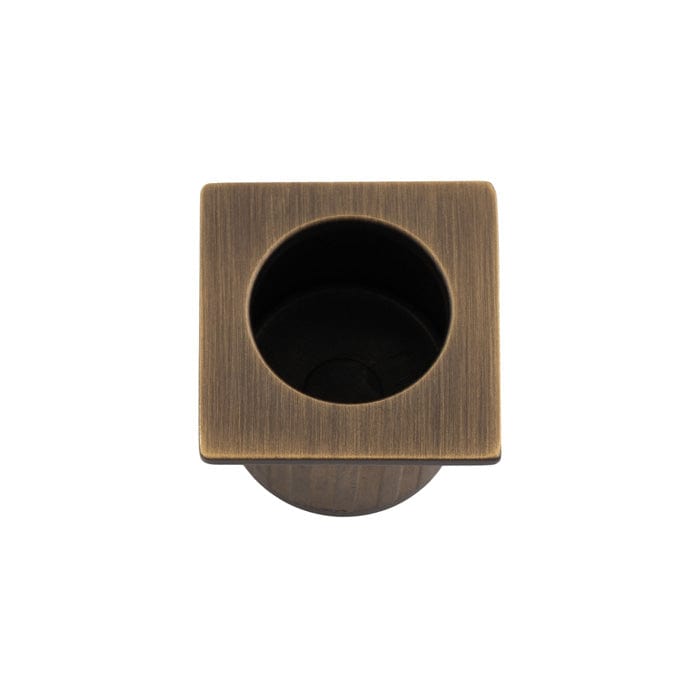 Alexander & Wilks Door Furniture Antique Brass / Door Edge Pull Alexander & Wilks - Sliding Door Finger Edge Pull (Square) Antique Brass