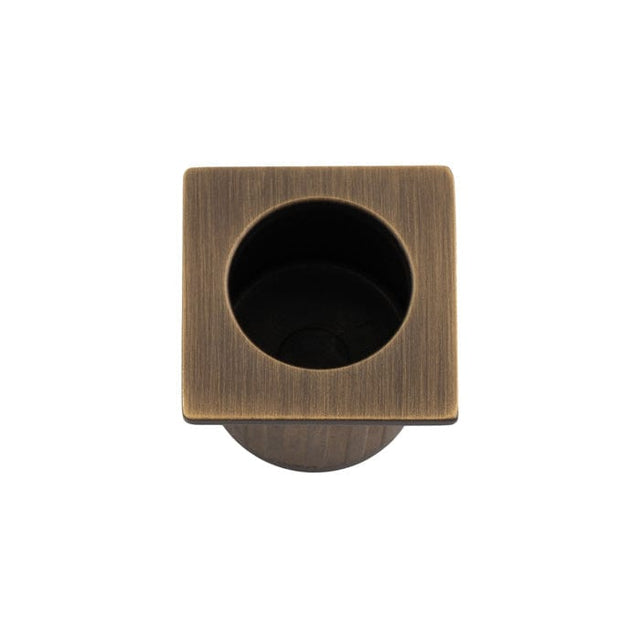 Alexander & Wilks Door Furniture Antique Brass / Door Edge Pull Alexander & Wilks - Sliding Door Finger Edge Pull (Square) Antique Brass