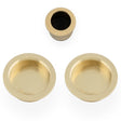 Alexander & Wilks Door Furniture Satin Brass PVD / Flush Pull Alexander & Wilks - Sliding door pull kit-Satin Brass PVD