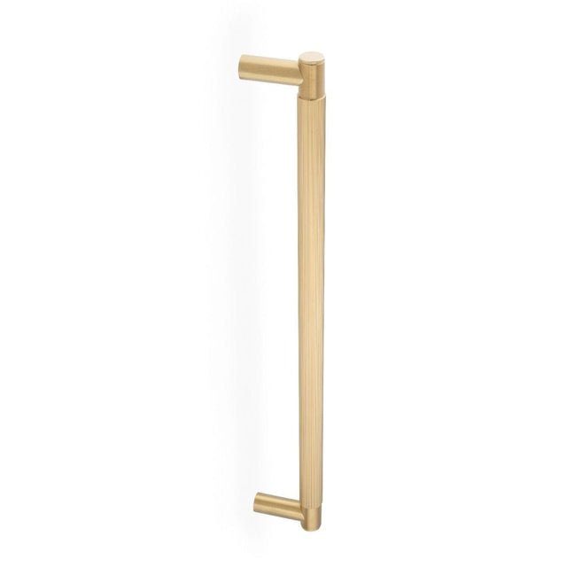Alexander & Wilks Door Furniture Satin Brass PVD / 450mm Alexander & Wilks Spitfire Reeded 450mm Pull Handle - Satin Brass PVD