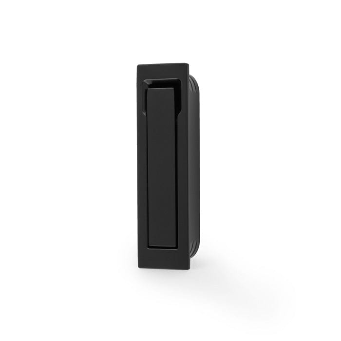 Alexander & Wilks Door Furniture Black / Door Edge Pull Alexander & Wilks - Square Sliding Door Edge Pull - Black