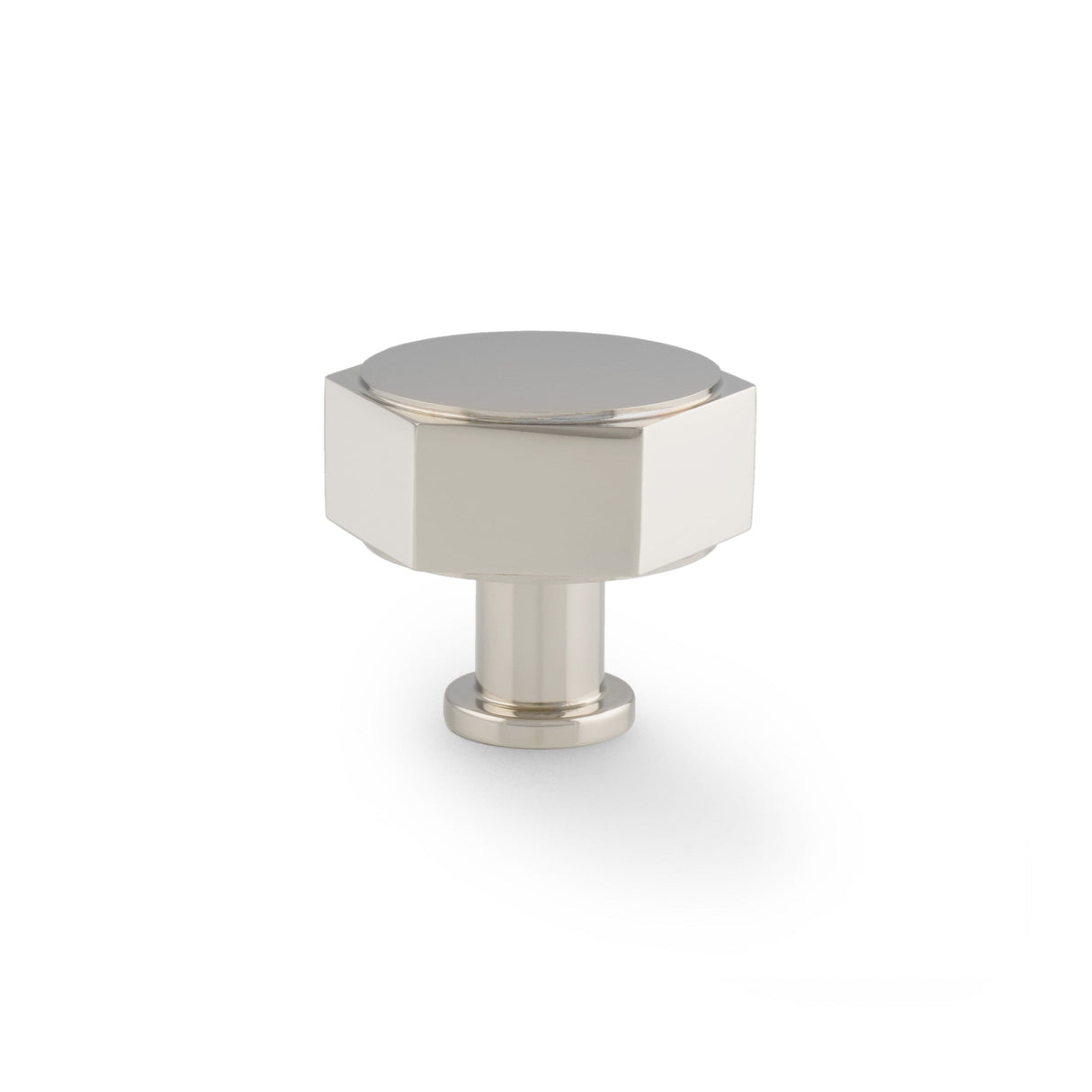Alexander & Wilks Cabinet Hardware Polished Nickel / Cabinet Knobs Alexander & Wilks - Vesper Hex Cabinet Knob - Polished Nickel