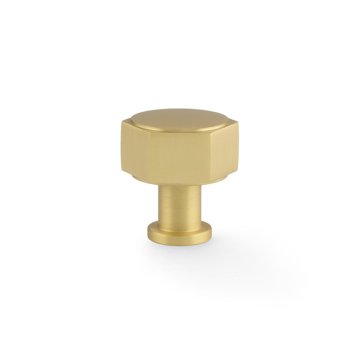Alexander & Wilks Cabinet Hardware Satin Brass / Cabinet Knobs Alexander & Wilks - Vesper Hex Cabinet Knob - Satin Brass