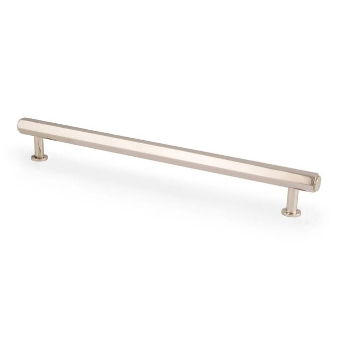 Alexander & Wilks Cabinet Hardware Polished Nickel / Cabinet Pull Handles / 224mm Alexander & Wilks - Vesper Hex T - Bar Cabinet Pull - Polished Nickel - 224mm C/C