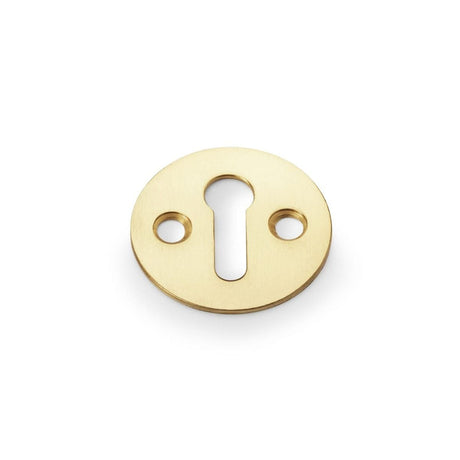 Alexander & Wilks Door Furniture Polished Brass Lacquered / Mortice Key Profile Escutcheons Alexander & Wilks Victorian Standard Profile Escutcheon - Polished Brass