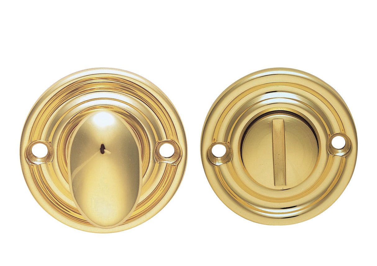 High quality image of Carlisle Brass - Oval Turn and Release - Polished Brass | Sku. aq133 | Trade Door Handles.