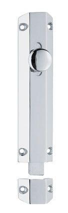 High quality image of Carlisle Brass - Surface Bolt 102mm - Polished Chrome | Sku. aq81cp | Trade Door Handles.