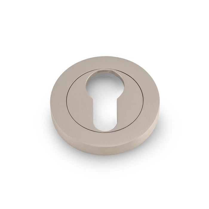 High quality image of Alexander & Wilks - Escutcheon Euro Profile On 50X6mm Rose Satin Nickel | Sku.AW390SN | Trade Door Handles.
