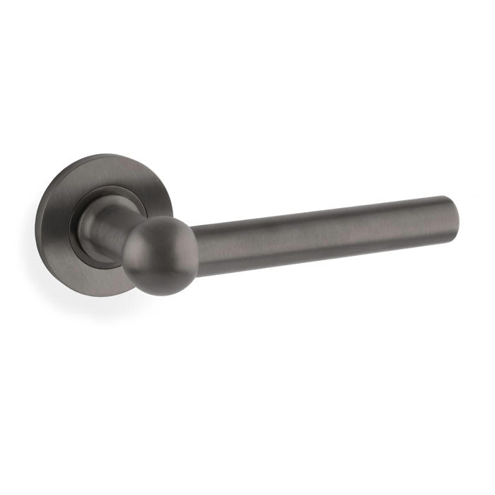 High quality image of Alexander & Wilks - Siskin Lever on Rose - Dark Bronze PVD | Sku. aw250dbzpvd | Trade Door Handles.