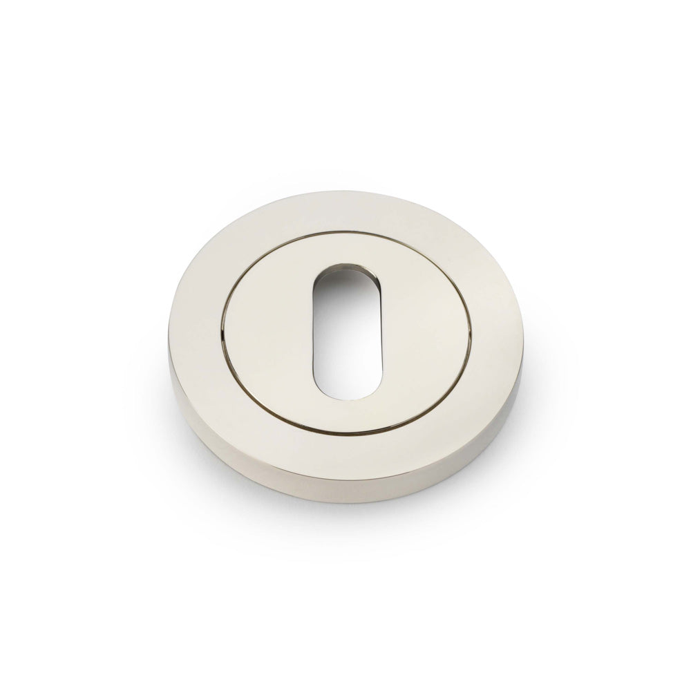 High quality image of Alexander & Wilks - Concealed Fix Escutcheon Standard Profile - Polished Nickel PVD | Sku. aw391pnpvd | Trade Door Handles.