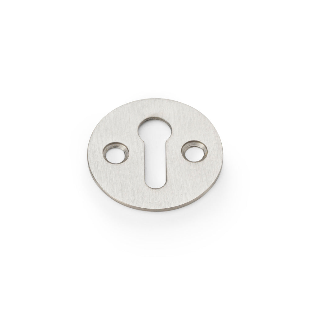 High quality image of Alexander & Wilks - Victorian Standard Profile Escutcheon - Satin Nickel | Sku. aw399sn | Trade Door Handles.