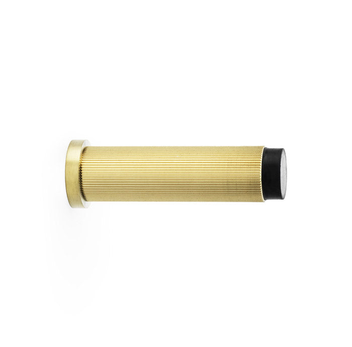 High quality image of Alexander & Wilks - Reeded Projection Door Stop - Satin Brass PVD | Sku. aw602-75-sbpvd | Trade Door Handles.