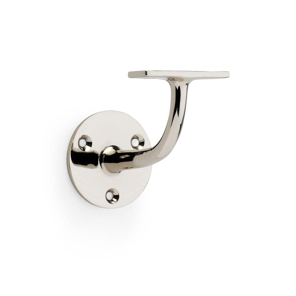 High quality image of Alexander & Wilks - Architectural Handrail Bracket - Polished Nickel | Sku. aw750pn | Trade Door Handles.