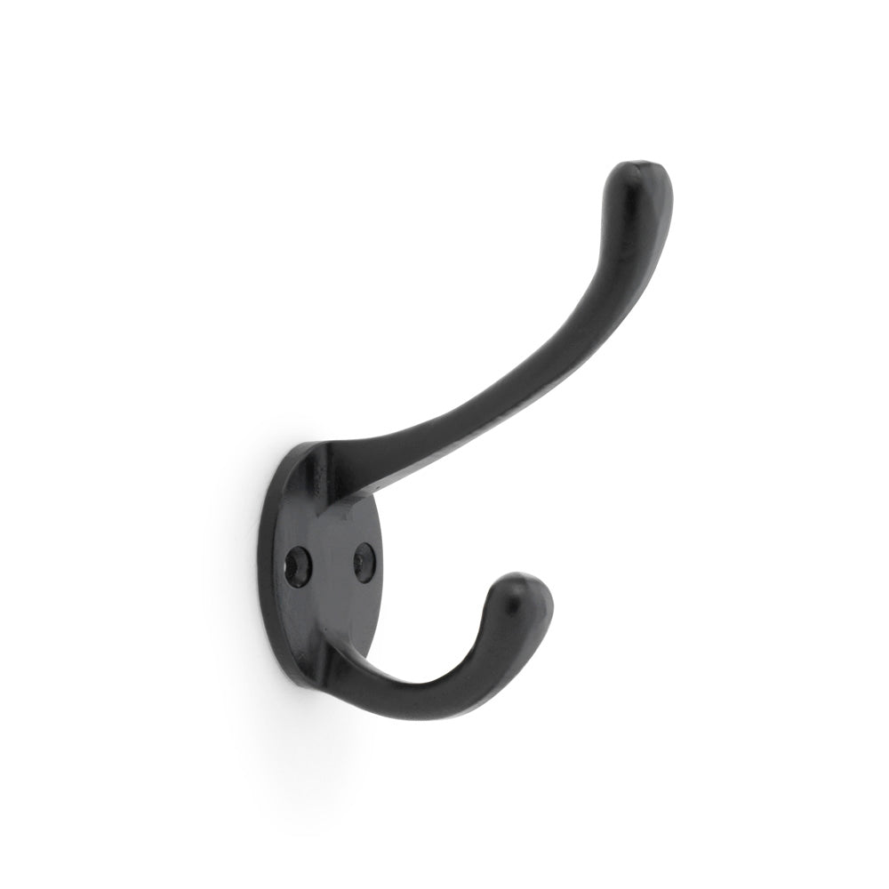 High quality image of Alexander & Wilks - Victorian Hat and Coat Hook - Powder Coat Black | Sku. aw770bl | Trade Door Handles.