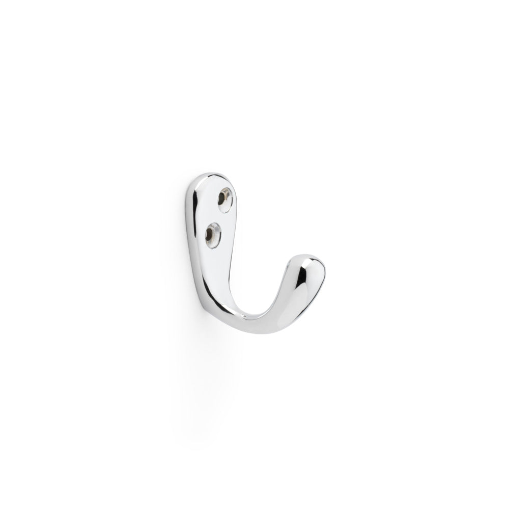 High quality image of Alexander & Wilks - Victorian Single Robe Hook - Polished Chrome | Sku. aw774pc | Trade Door Handles.