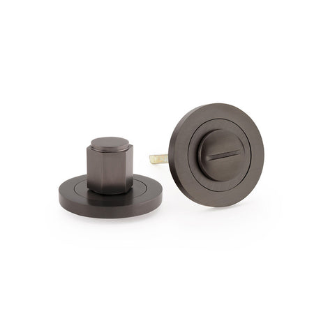 This is an image showing Alexander & Wilks - Hex Thumbturn and Release - Dark Bronze aw794dbz available to order from Trade Door Handles in Kendal, quick delivery and discounted prices.