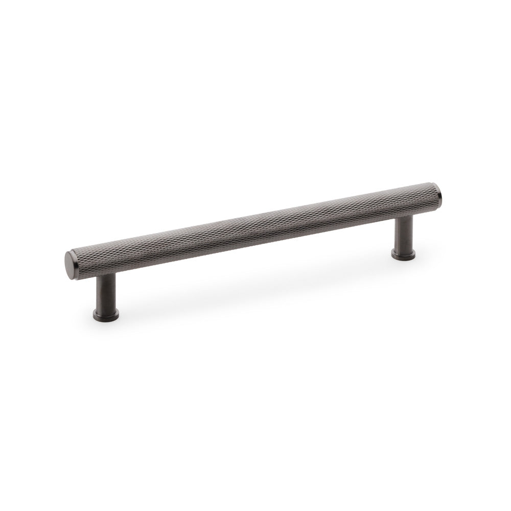 High quality image of Alexander & Wilks Crispin Knurled T-bar Cupboard Pull Handle - Dark Bronze PVD - Centres 160mm | Sku. aw809-160-dbzpvd | Trade Door Handles.