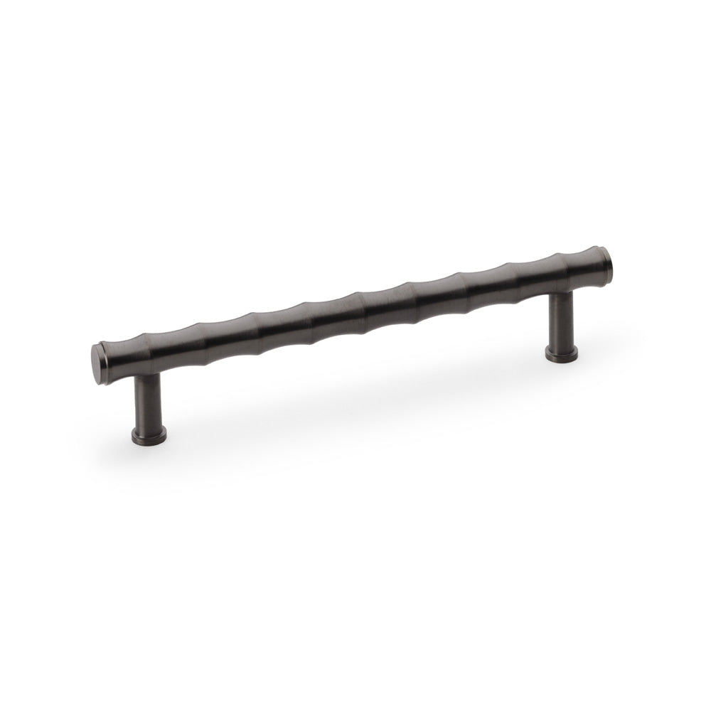 High quality image of Alexander & Wilks Crispin Bamboo T-bar Cupboard Pull Handle - Dark Bronze PVD | Sku. aw809b-160-dbzpvd | Trade Door Handles.