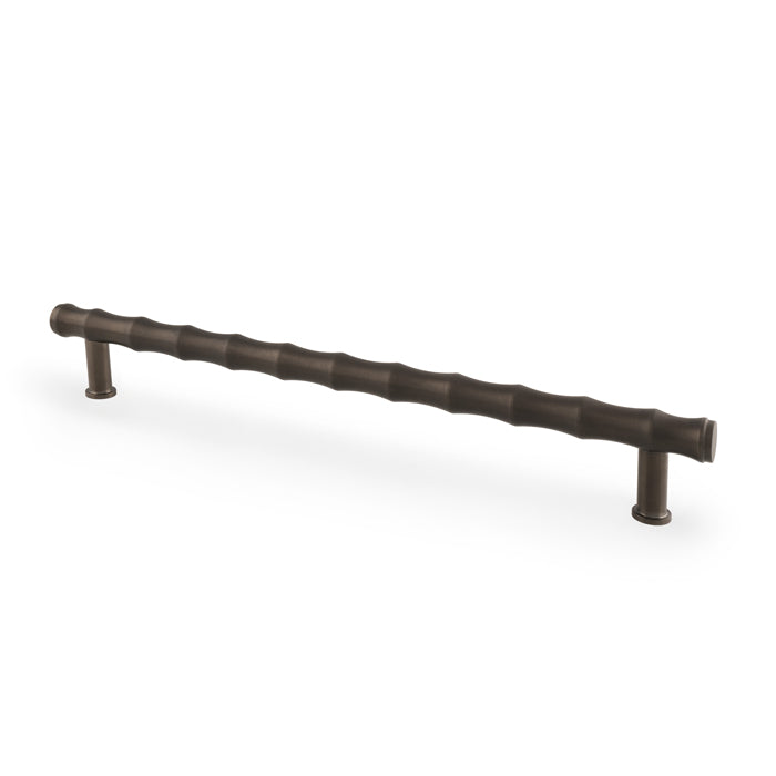 High quality image of Alexander & Wilks Crispin Bamboo T-bar Cupboard Pull Handle - Dark Bronze PVD - 224mm Centres | Sku. aw809b-224-dbzpvd | Trade Door Handles.