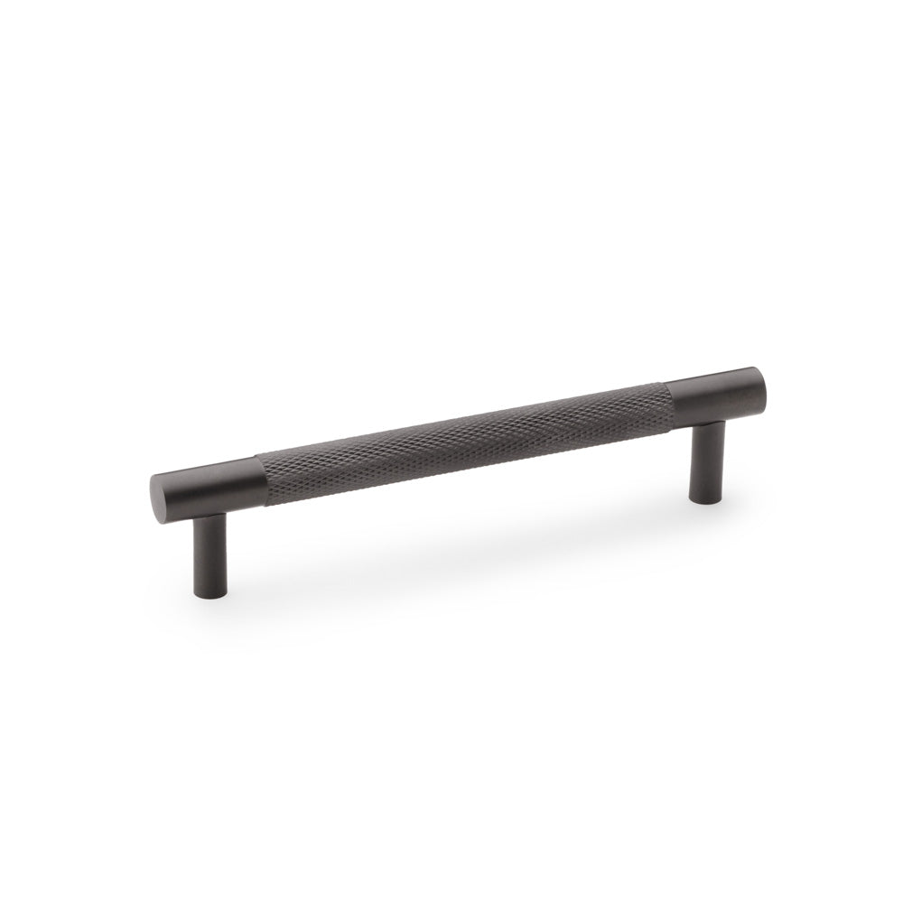 High quality image of Alexander & Wilks Brunel Knurled T-Bar Cupboard Handle - Dark Bronze PVD - Centres 128mm | Sku. aw810-128-dbzpvd | Trade Door Handles.