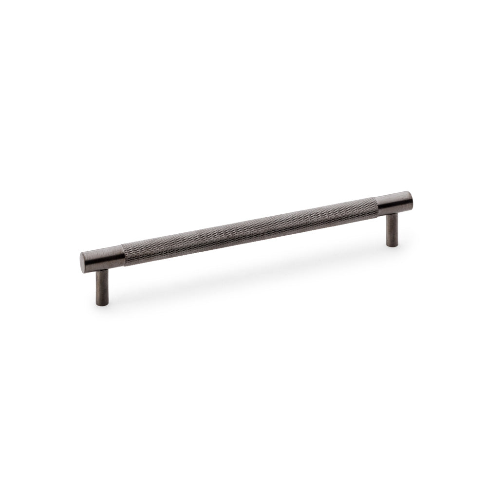 High quality image of Alexander & Wilks Brunel Knurled T-Bar Cupboard Handle - Dark Bronze PVD - Centres 192mm | Sku. aw810-192-dbzpvd | Trade Door Handles.