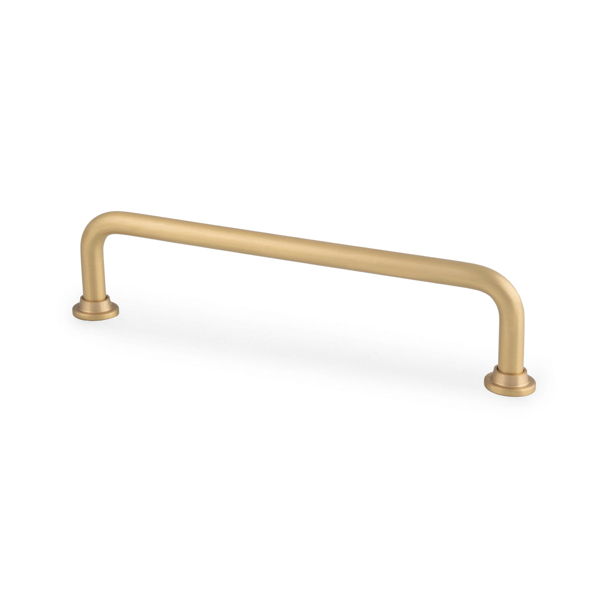 High quality image of Alexander & Wilks Scandi Pull Handle-Satin Brass-128mm c/c | Sku. AW811-128-SB | Trade Door Handles.