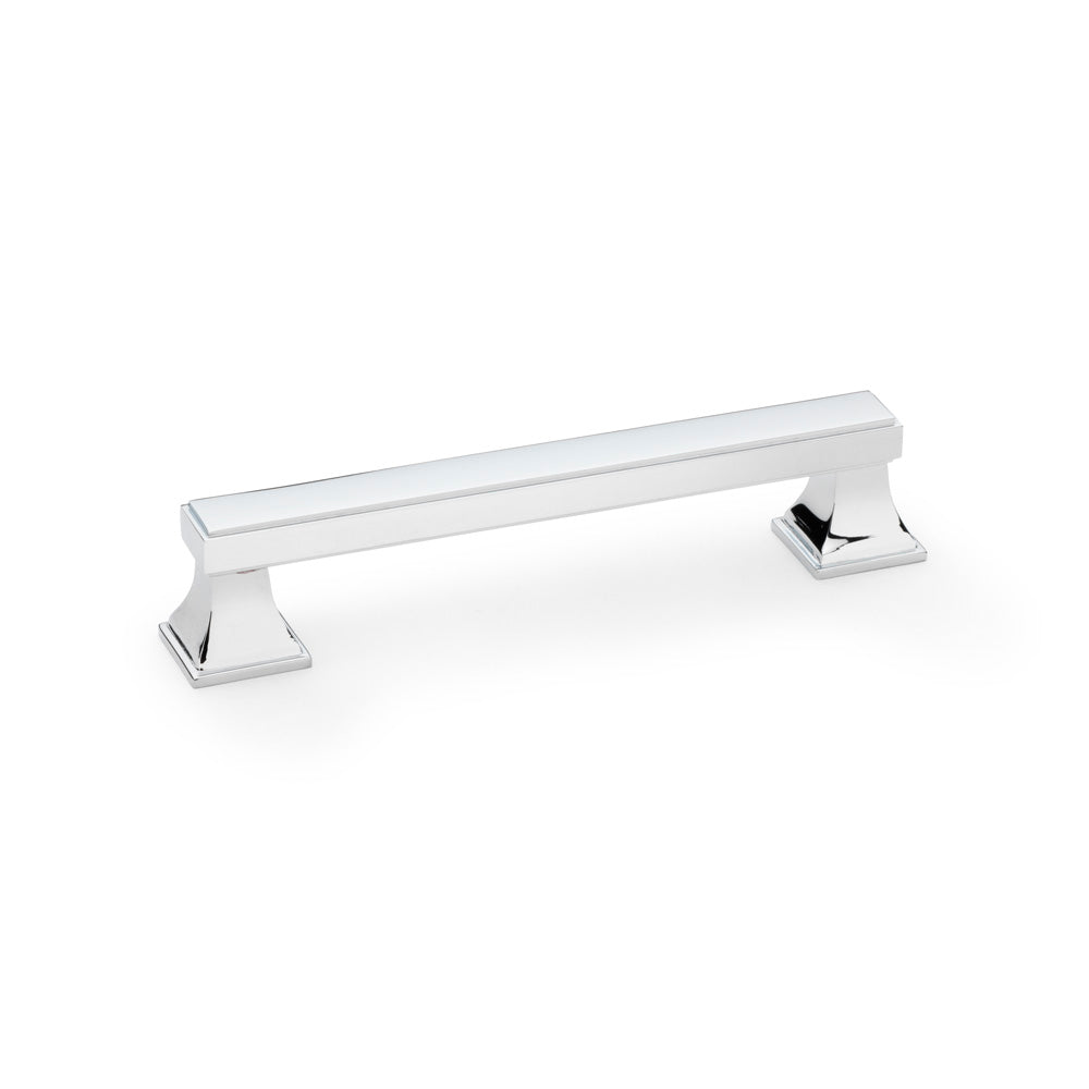 High quality image of Alexander & Wilks Jesper Square Cabinet Pull Handle - Polished Chrome - Centres 128mm | Sku. aw813-128-pc | Trade Door Handles.