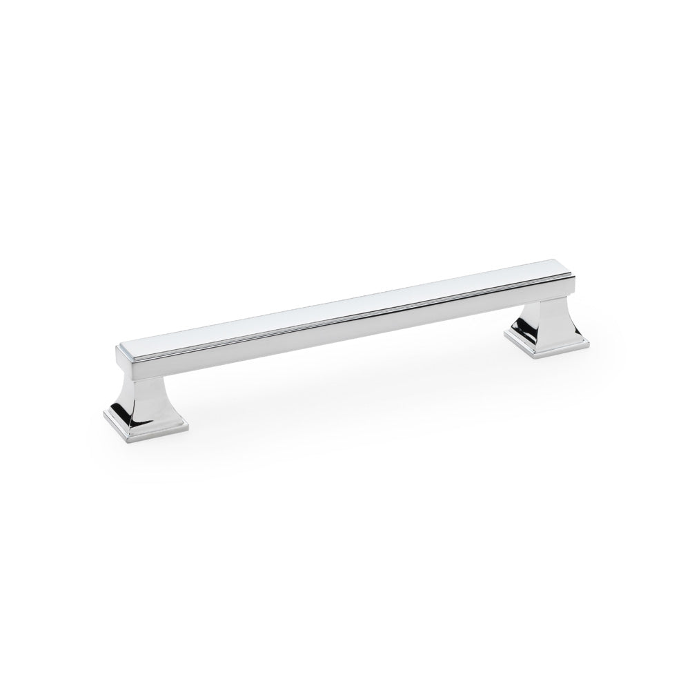 High quality image of Alexander & Wilks Jesper Square Cabinet Pull Handle - Polished Chrome - Centres 160mm | Sku. aw813-160-pc | Trade Door Handles.