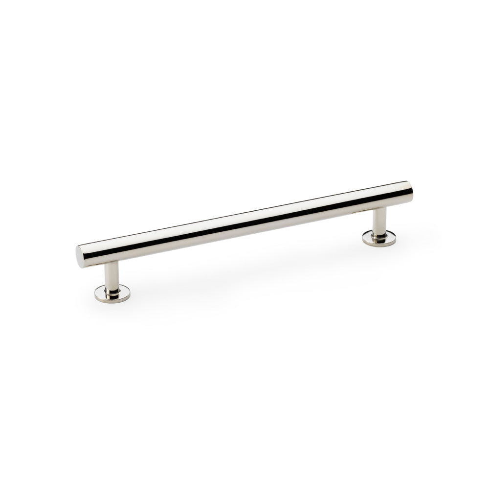 High quality image of Alexander & Wilks Round T-Bar Cabinet Pull Handle - Polished Nickel - Centres 160mm | Sku. aw814-160-pn | Trade Door Handles.