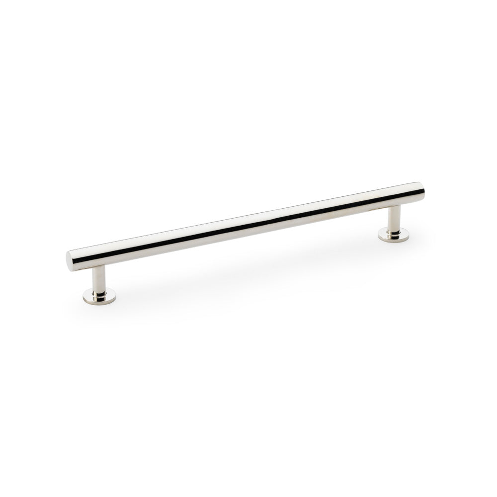 High quality image of Alexander & Wilks Round T-Bar Cabinet Pull Handle - Polished Nickel - Centres 192mm | Sku. aw814-192-pn | Trade Door Handles.