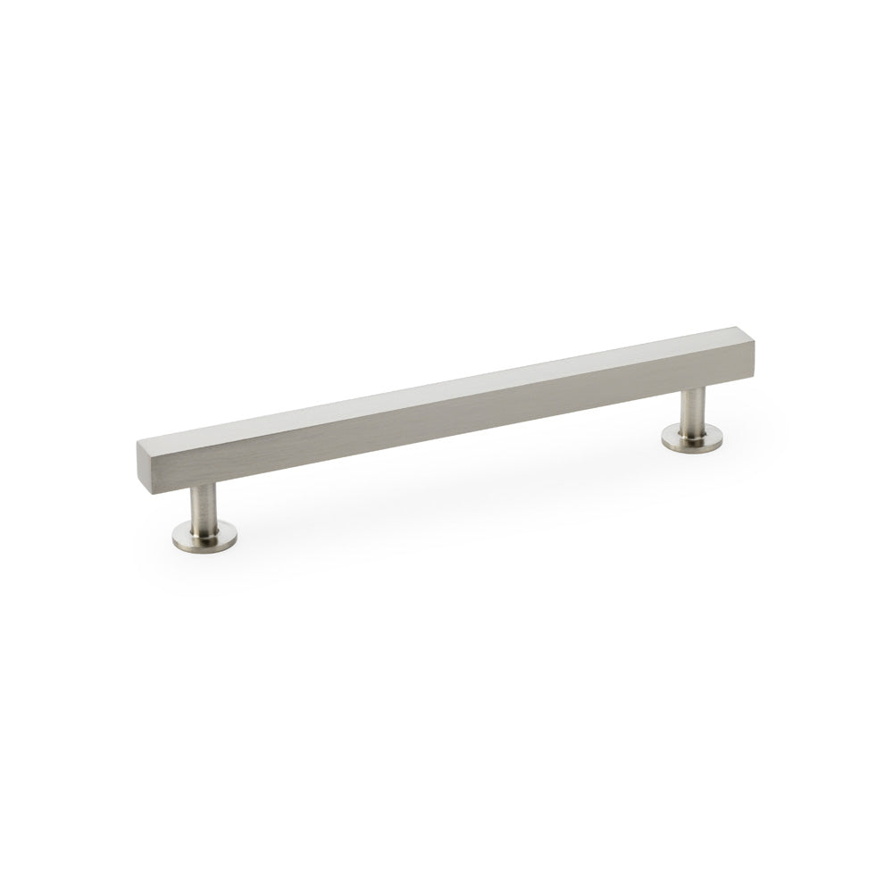 High quality image of Alexander & Wilks Square T-Bar Cabinet Pull Handle - Satin Nickel - Centres 160mm | Sku. aw815-160-sn | Trade Door Handles.