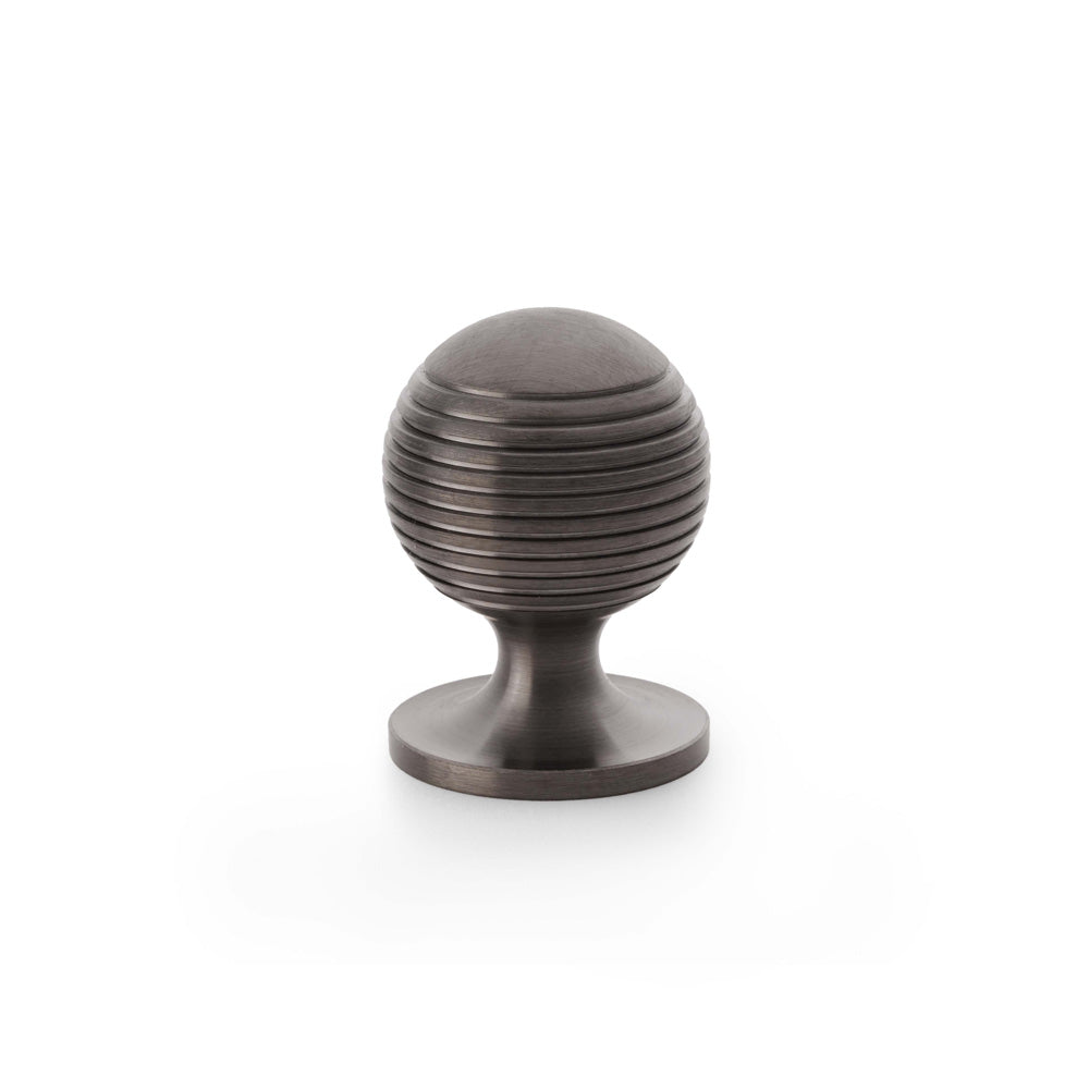 High quality image of Alexander & Wilks Caesar Cupboard Knob on Round Rose - Dark Bronze PVD - 32mm | Sku. aw832-32-dbzpvd | Trade Door Handles.