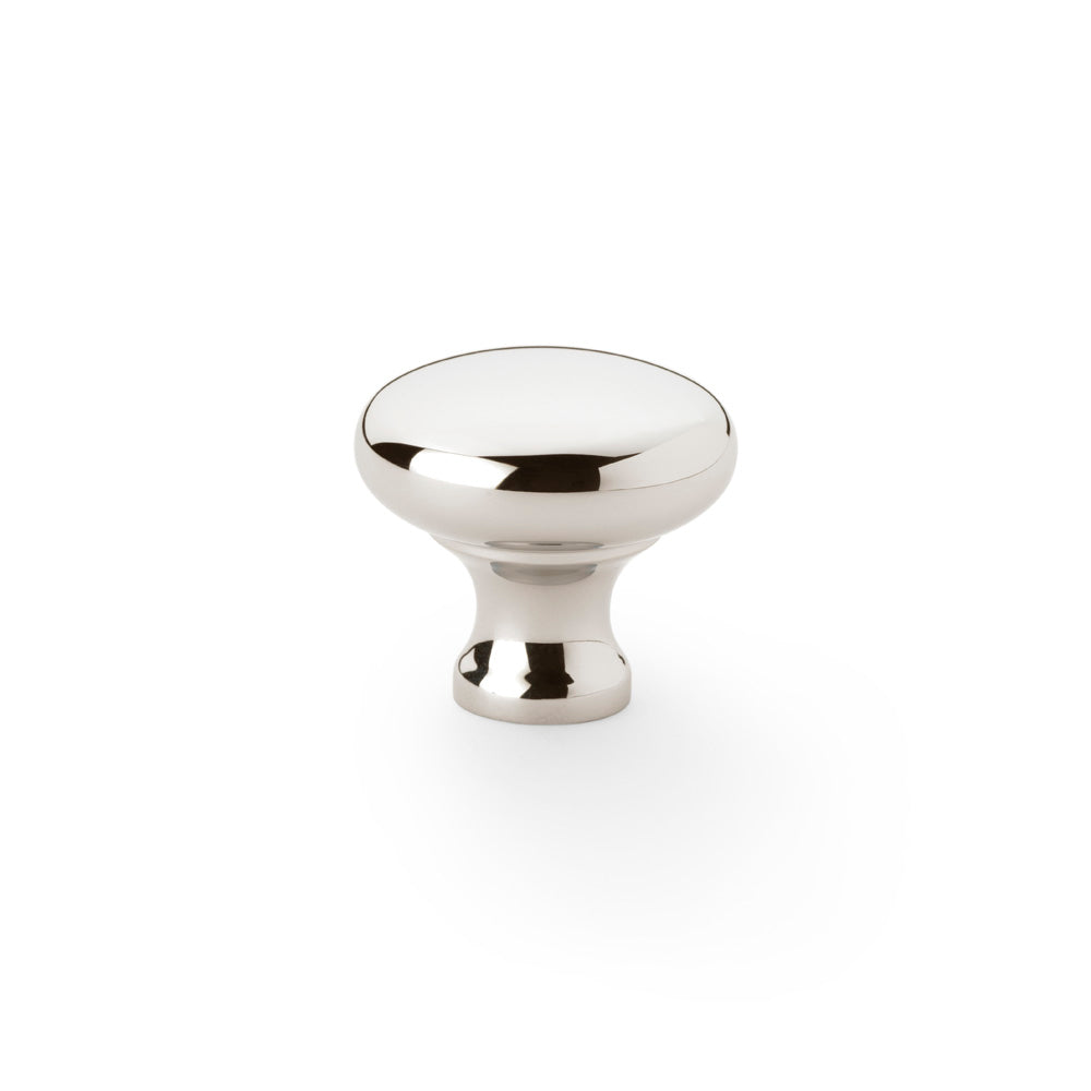 High quality image of Alexander & Wilks Wade Round Cupboard Knob - Polished Nickel - 32mm | Sku. aw836-32-pn | Trade Door Handles.