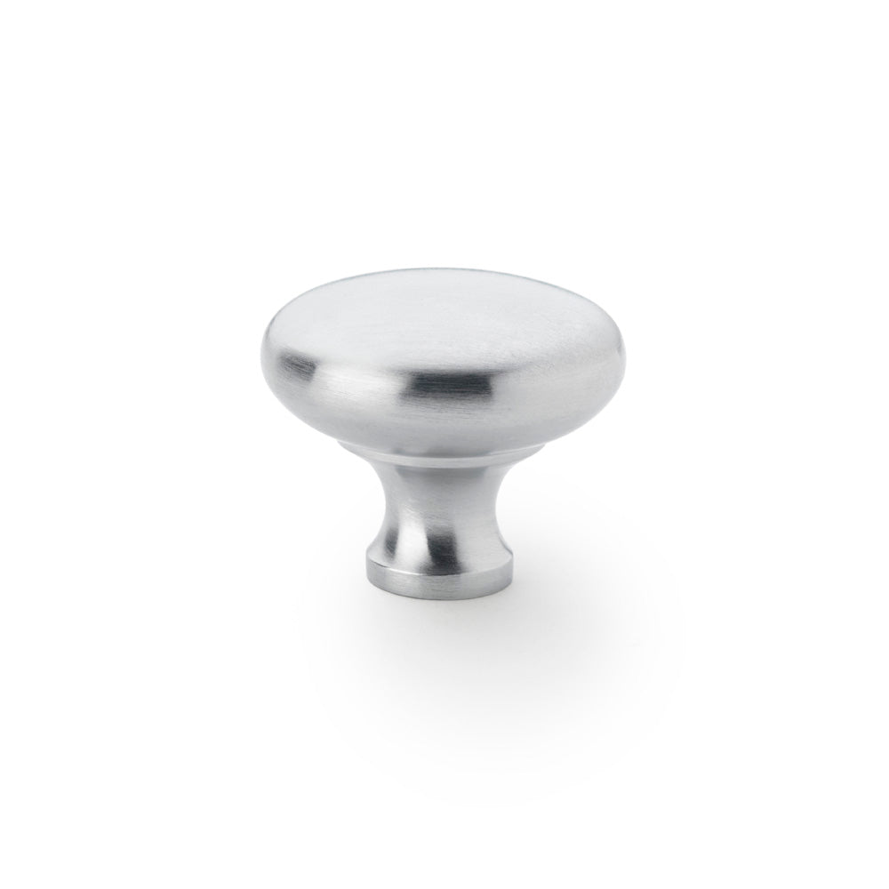 High quality image of Alexander & Wilks Wade Round Cupboard Knob - Satin Chrome - 38mm | Sku. aw836-38-sc | Trade Door Handles.