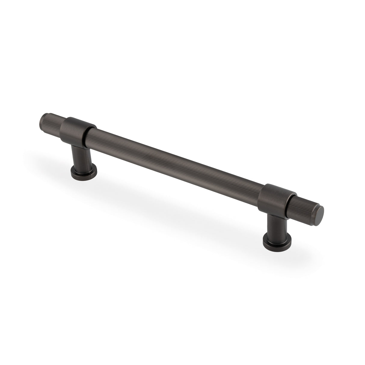 High quality image of Alexander & Wilks Kingston Reeded Pull Handle-Dark Bronze PVD-160mm c/c | Sku. AW839R-160-DBZPVD | Trade Door Handles.
