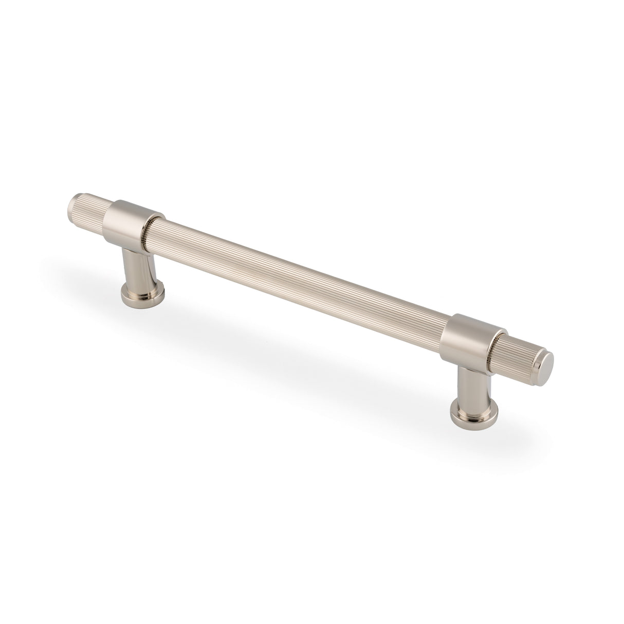 High quality image of Alexander & Wilks Kingston Reeded Pull Handle-Polished Nickel PVD-160mm c/c | Sku. AW839R-160-PNPVD | Trade Door Handles.