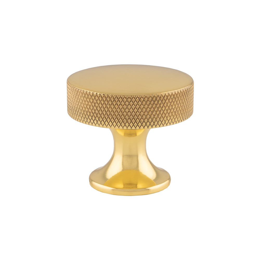 High quality image of Alexander & Wilks Berlin Cupboard Knob - Polished Brass - 38mm | Sku. aw841-38-pb | Trade Door Handles.