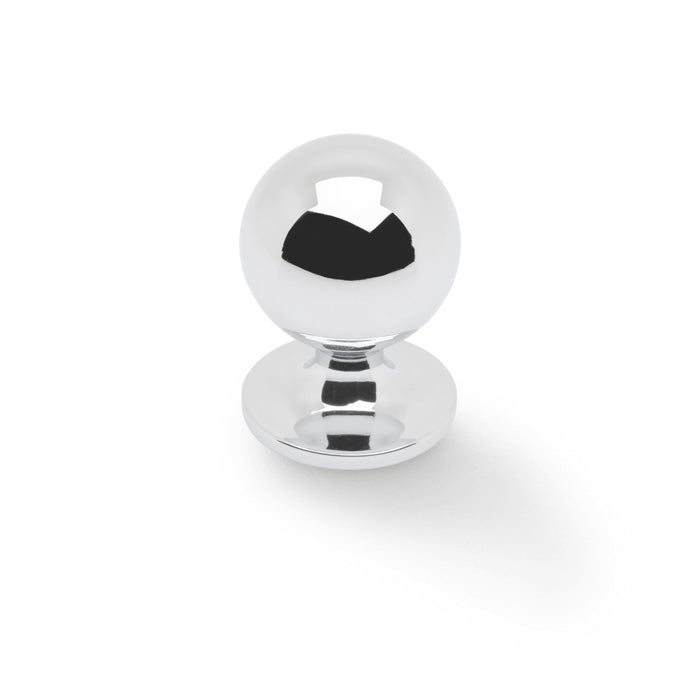High quality image of Alexander & Wilks Plain Caesar Cabinet Knob-Polished Chrome-32mm | Sku. AW844-32-PC | Trade Door Handles.