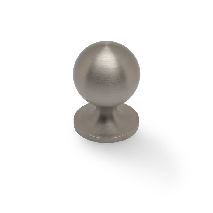 High quality image of Alexander & Wilks Plain Caesar Cabinet Knob-Satin Nickel PVD-32mm | Sku. AW844-32-SN | Trade Door Handles.