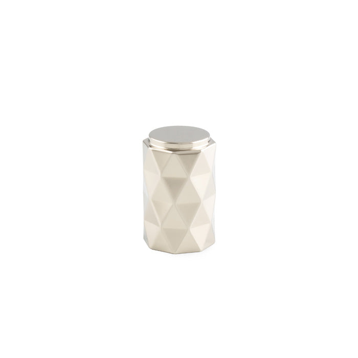 High quality image of Alexander & Wilks Diamond Cut Cylinder Cabinet Knob - 30mm - Polished Nickel PVD | Sku. aw847-30-pnpvd | Trade Door Handles.