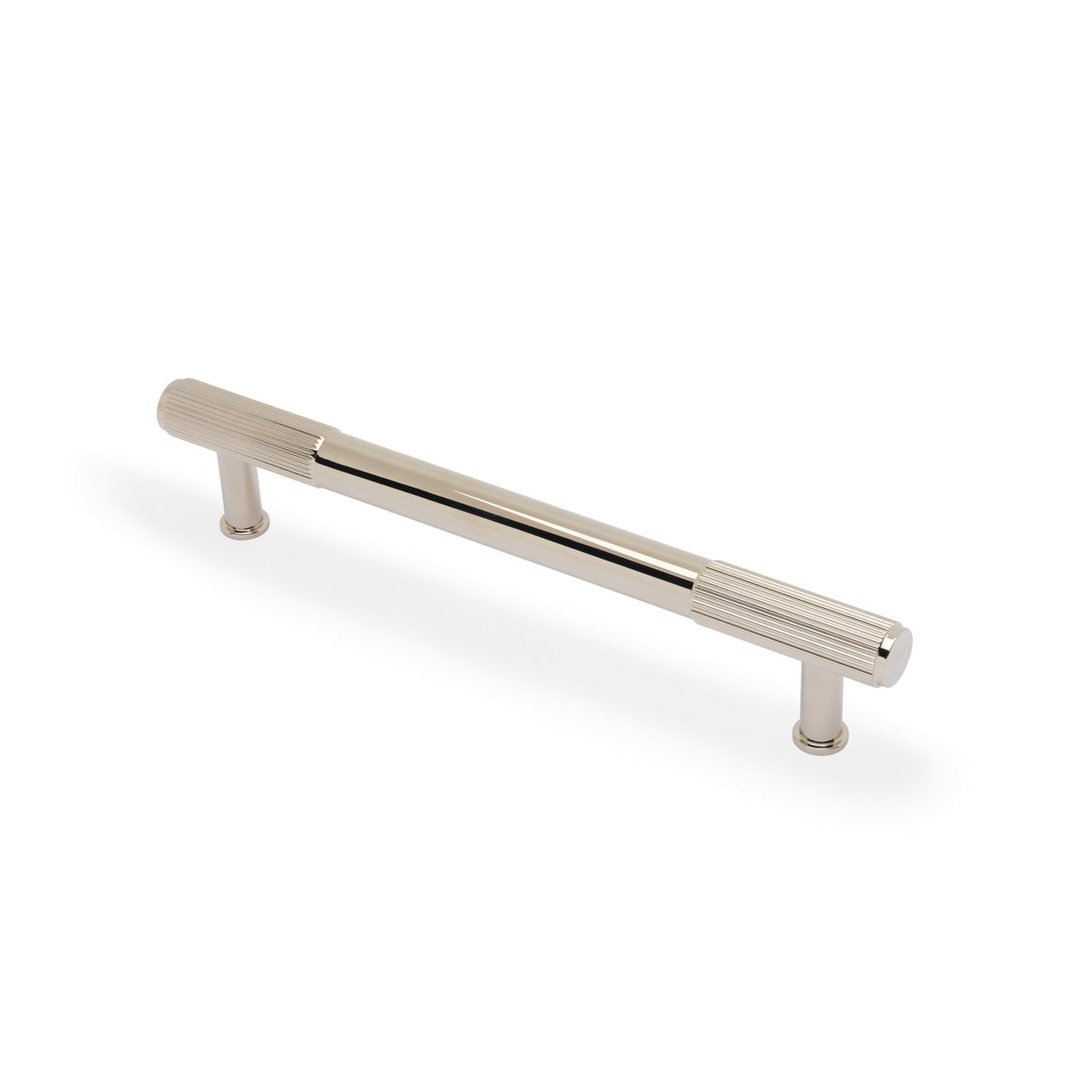 High quality image of Alexander & Wilks - Washington Reeded End Cabinet Pull-Polished Nickel PVD-160mm | Sku.AW854R-160-PNPVD | Trade Door Handles.